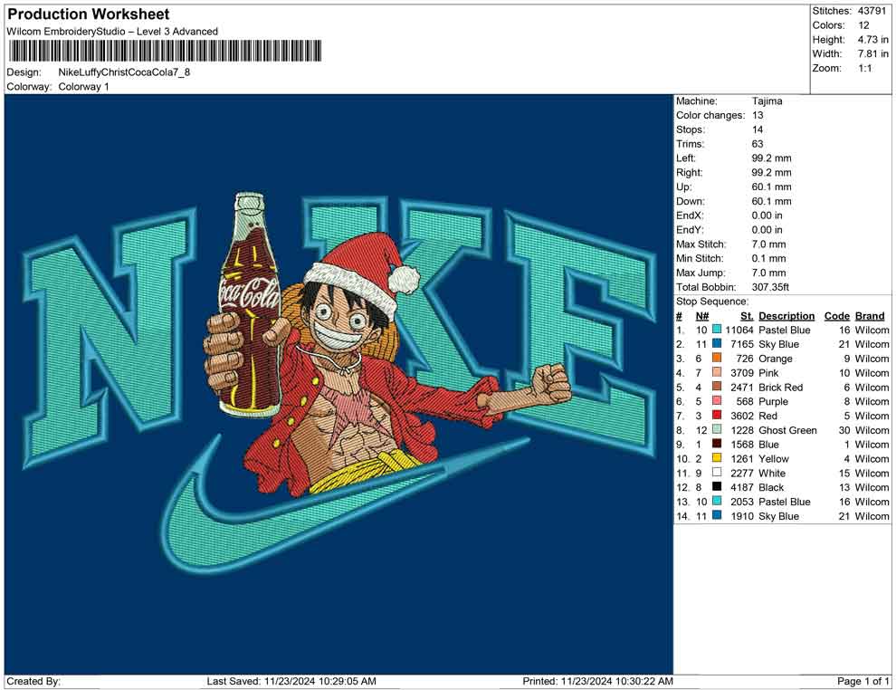 Nike Luffy Christ Coca Cola