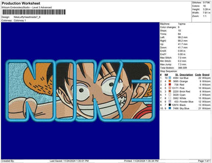 Nike Luffy Head Inside