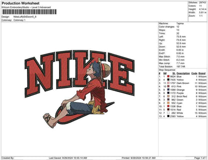 Nike Luffy Sit Down
