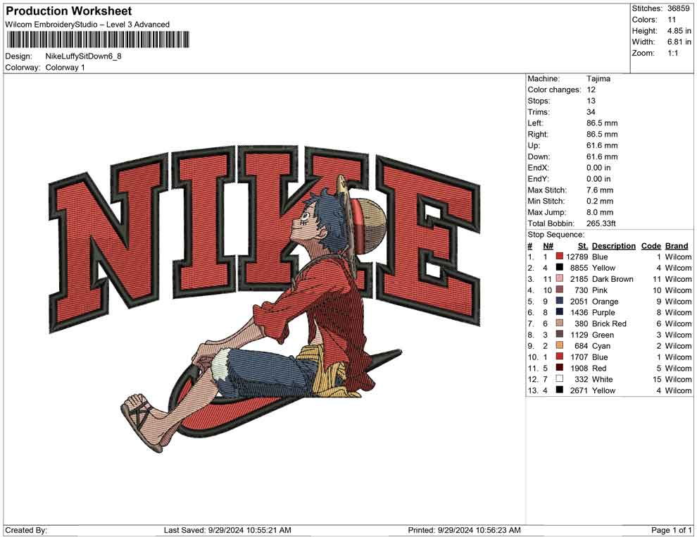 Nike Luffy Sit Down