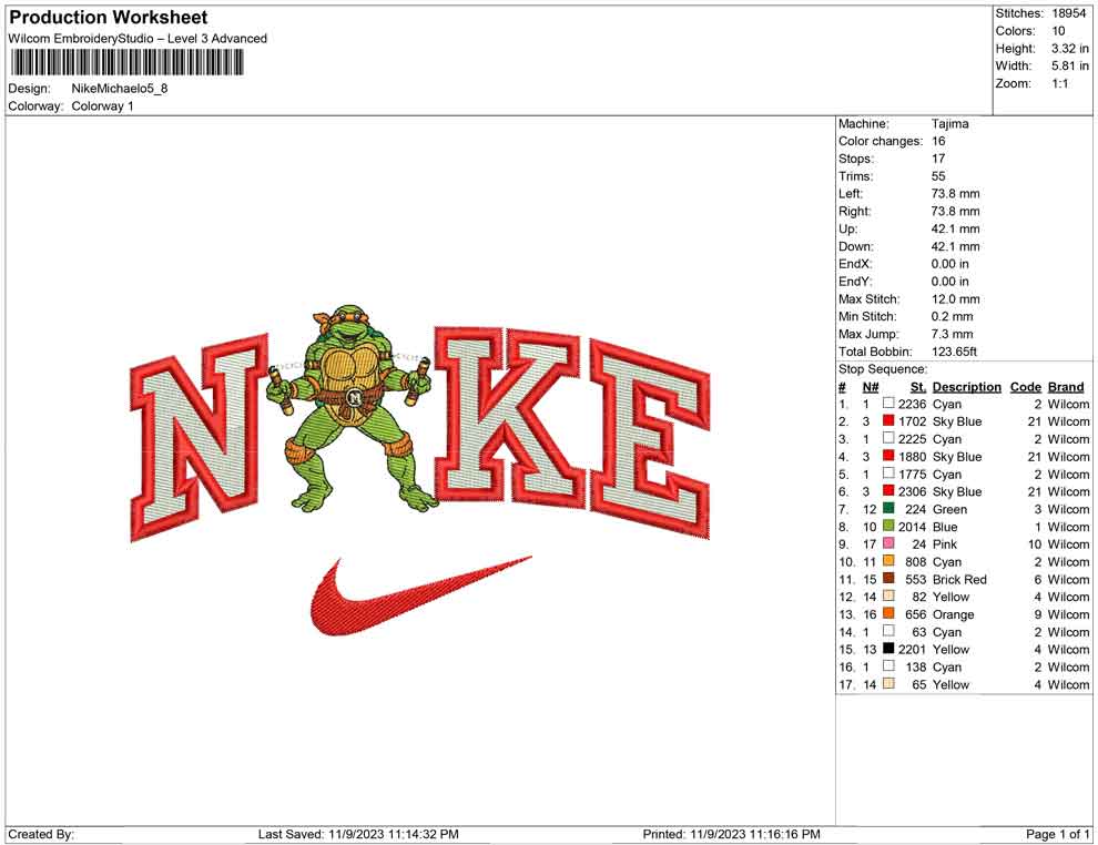 Nike michael ninja turtle