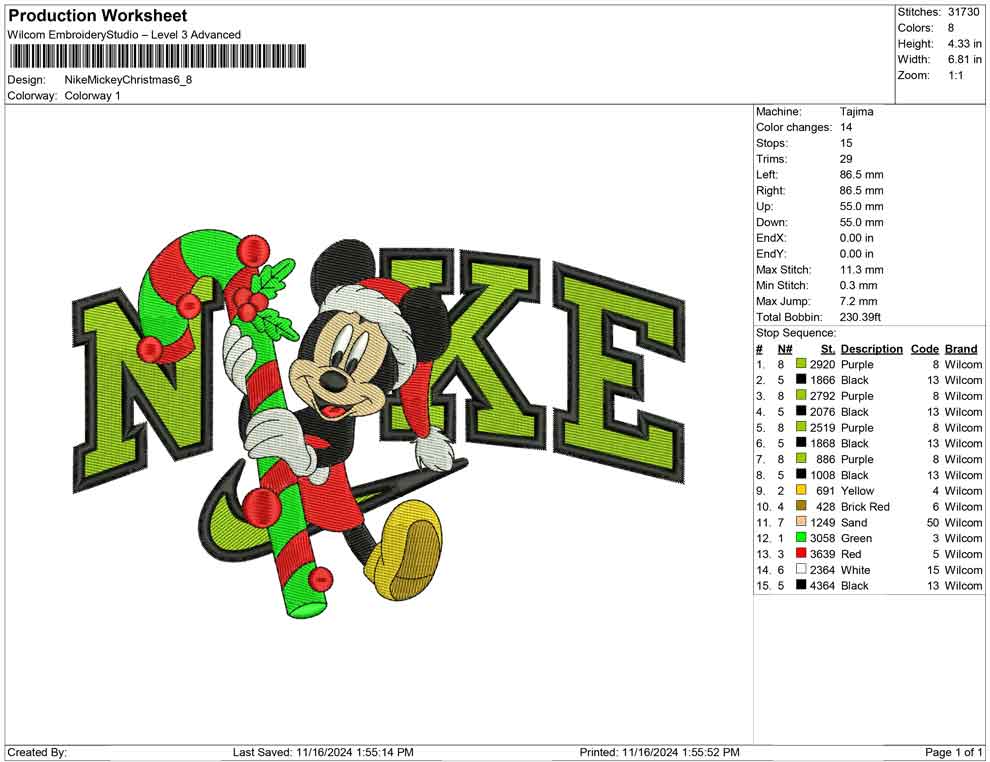 Nike Mickey Christmas