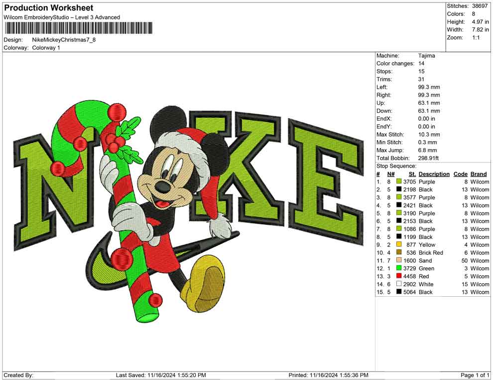 Nike Mickey Christmas