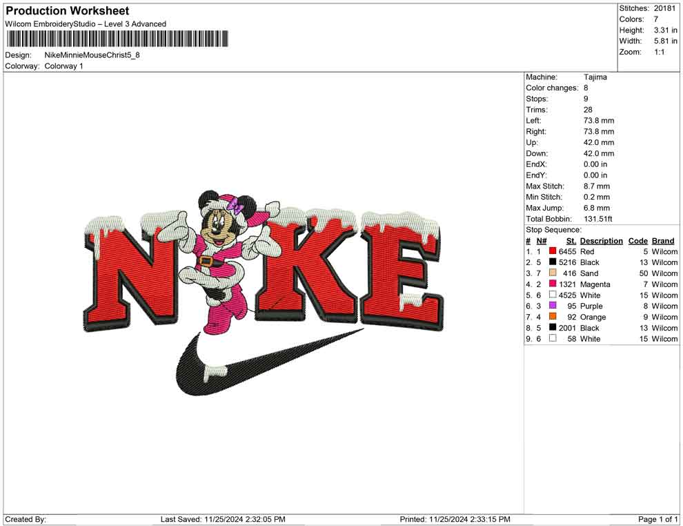 Nike Minnie Mouse Christ