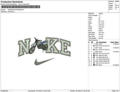 Nike Motor Cross Stright