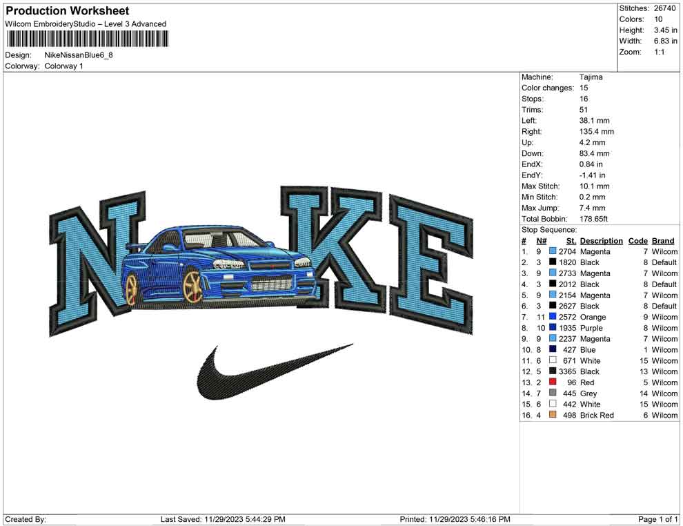 Nike Nissan blue