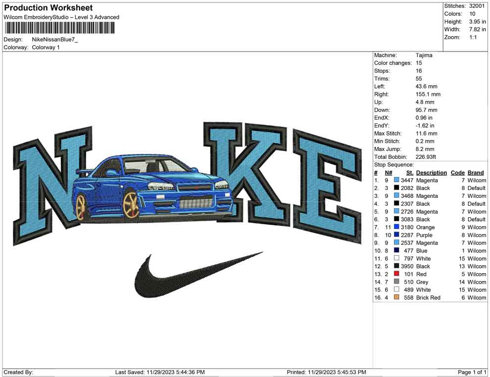 Nike Nissan blue