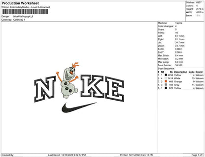 nike olaf happy