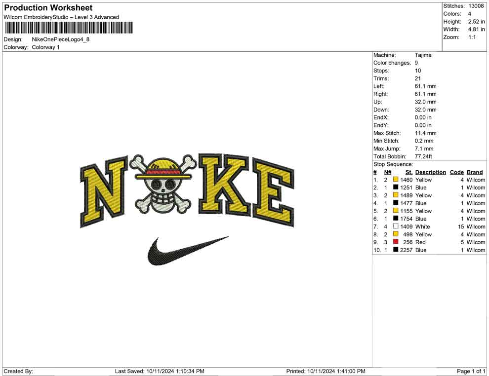 Nike One Piece Logo