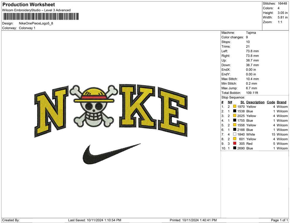 Nike One Piece Logo