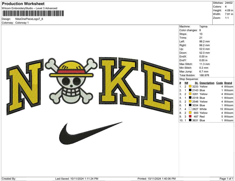 Nike One Piece Logo