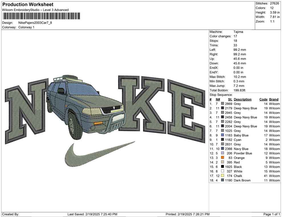 Nike Pajero 2003 Car