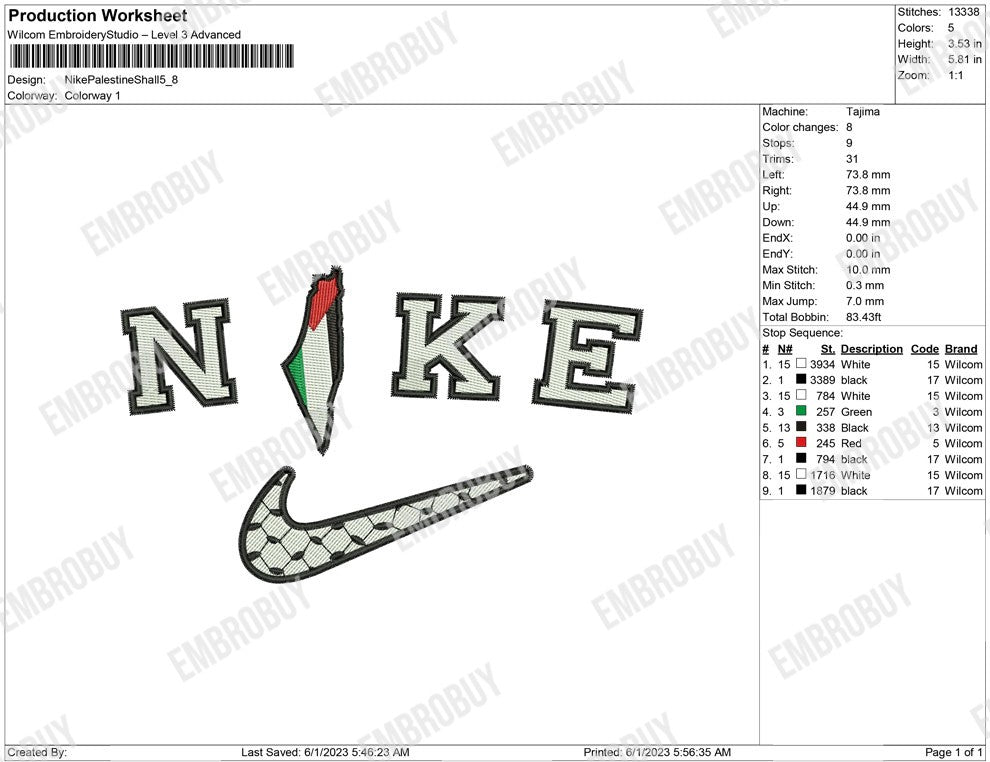Nike Stright Palästina