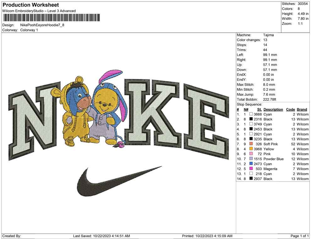Nike pooh eeyore hoodie