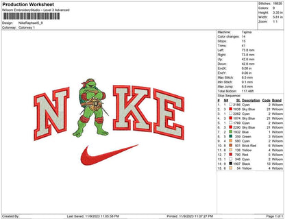 Nike Raphael ninja turtle