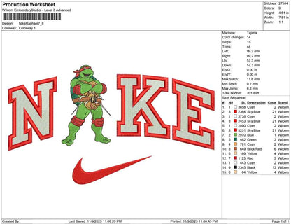 Nike Raphael ninja turtle