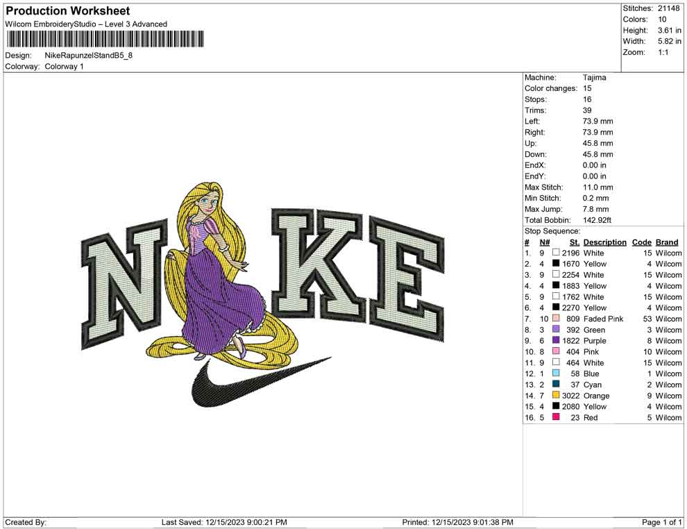 Nike Rapunzel stand B