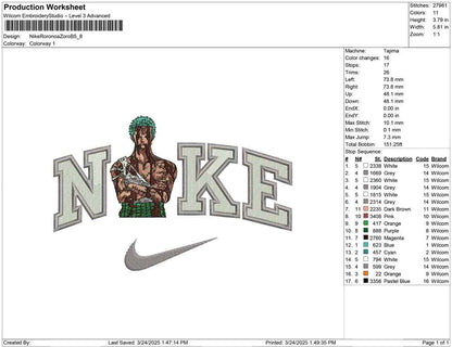 Nike Roronoa Zoro B