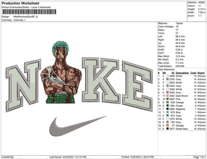 Nike Roronoa Zoro B