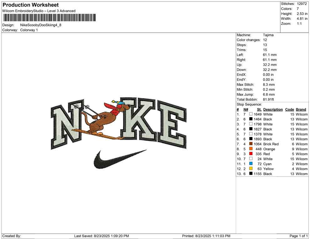 Nike Scooby Doo Skiing