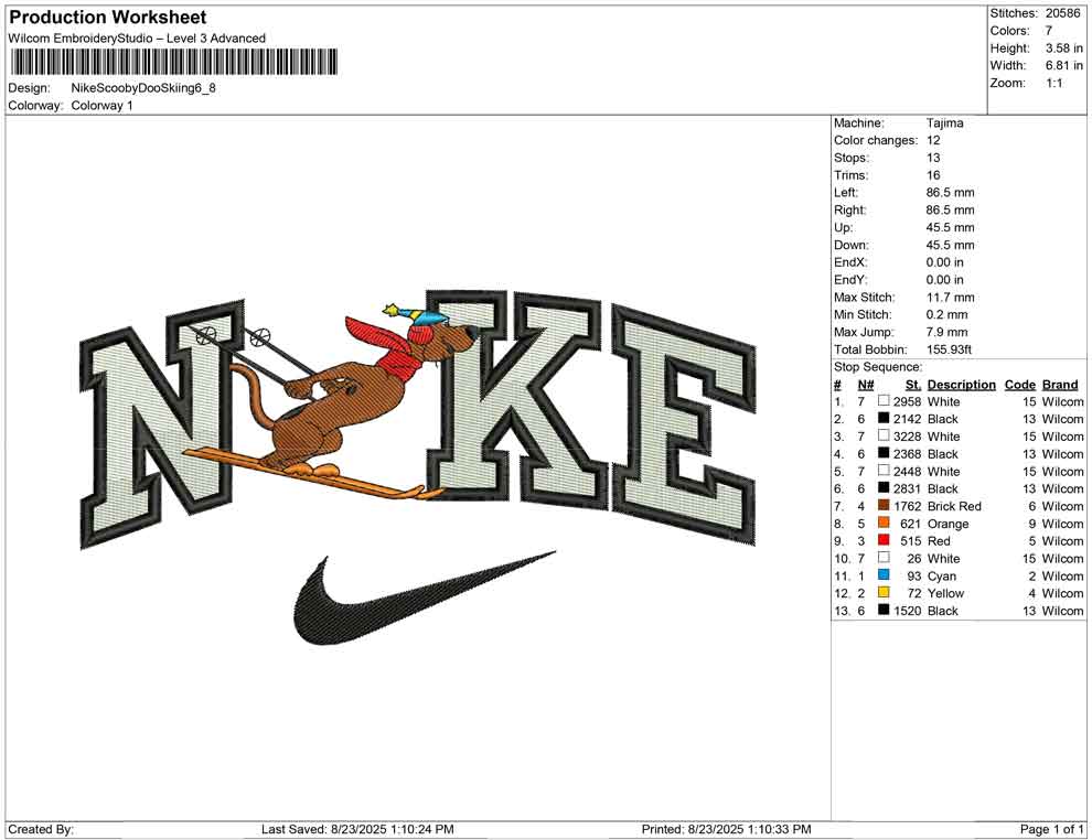 Nike Scooby Doo Skiing