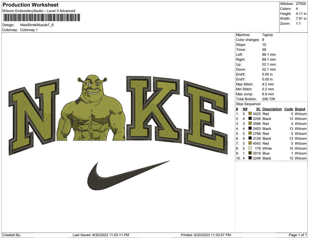 Nike Shrek Muscle