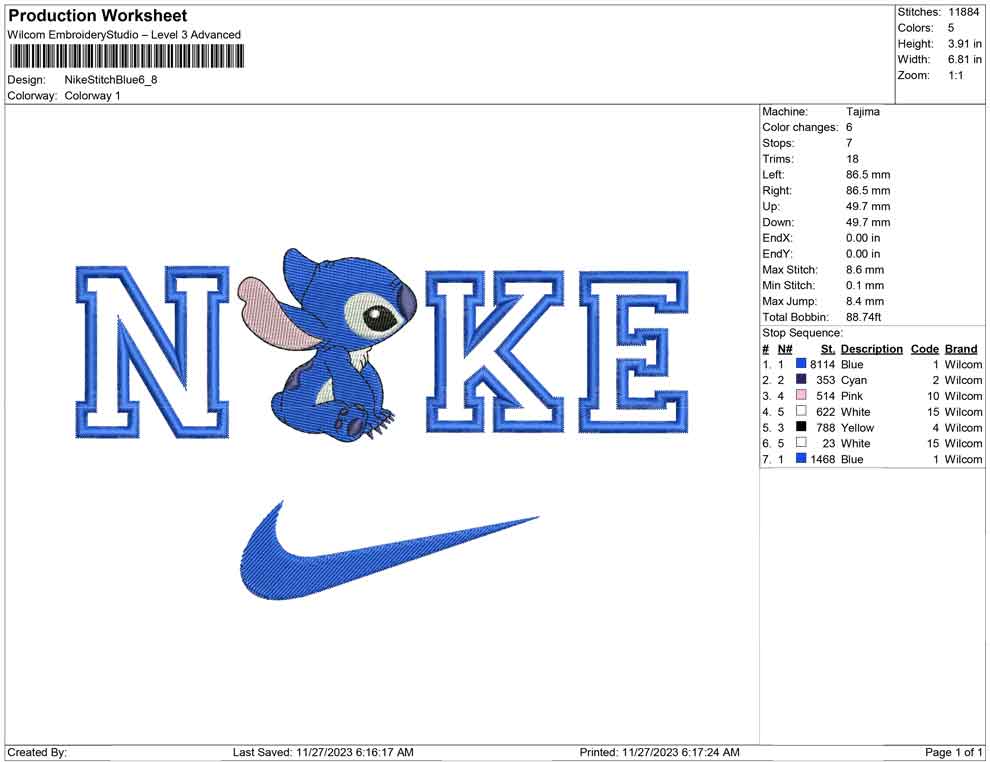 Nike Stitch Blue