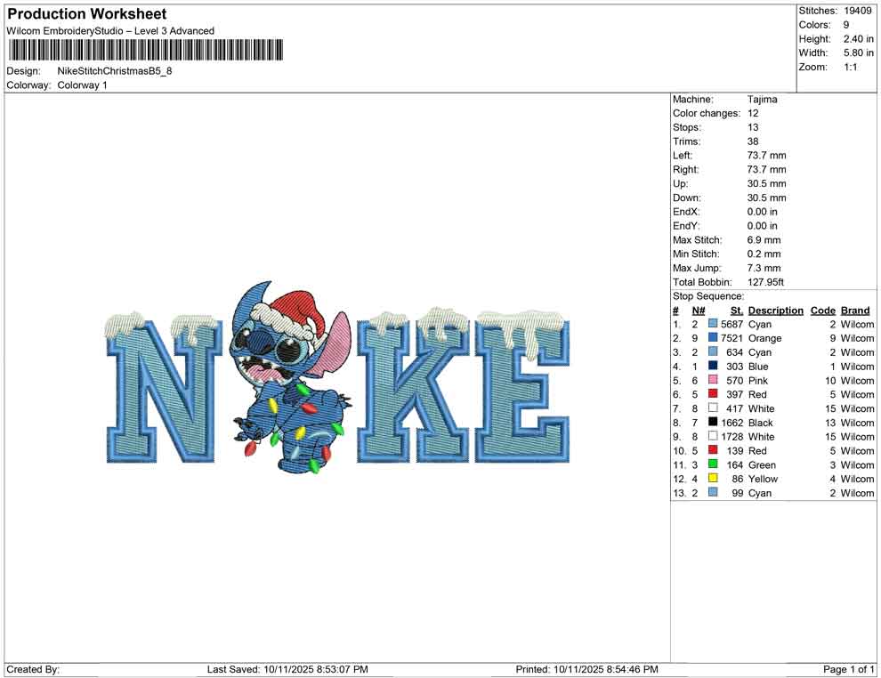 Nike Stitch Christmas B