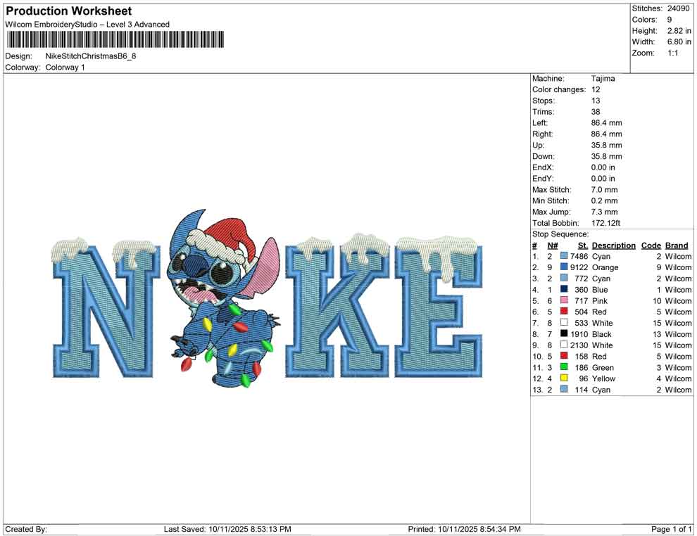 Nike Stitch Christmas B