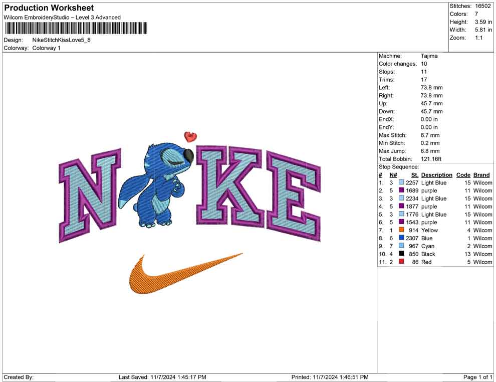 Nike Stitch Kiss Love