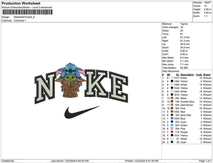 Nike Stitch and yoda