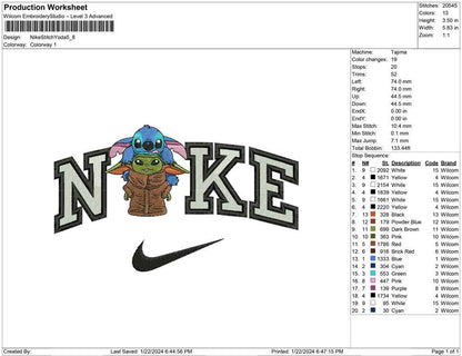 Nike Stitch and yoda