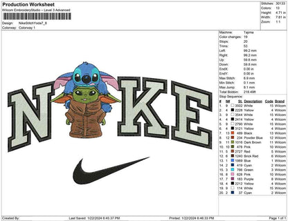 Nike Stitch and yoda