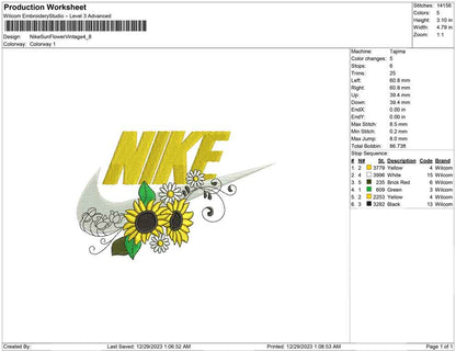 Nike Sun Flower vintage