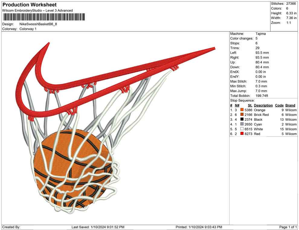 Swoosh Net Basket B