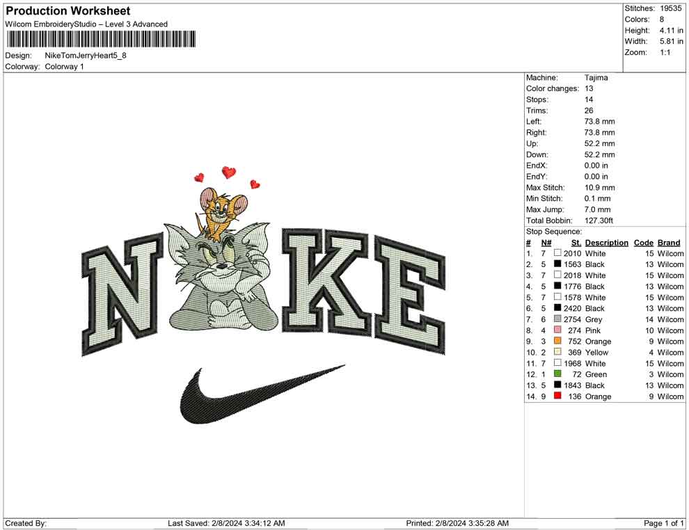 Nike Tom and Jerry Heart
