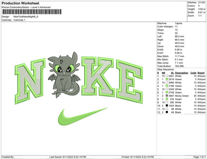 Nike Toothless night