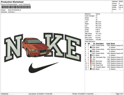 Nike Volvo Sedan