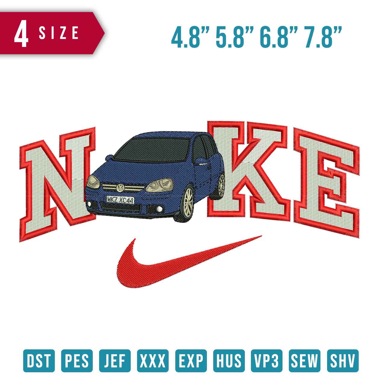 Nike VW blue car
