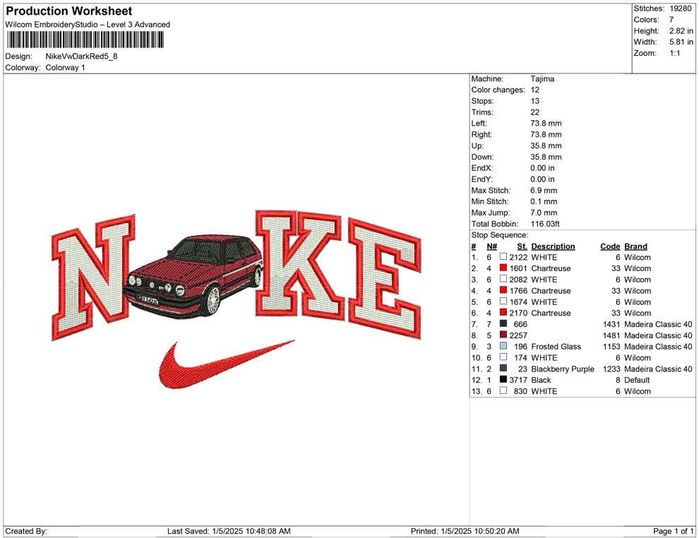 Nike Vw Dark Red