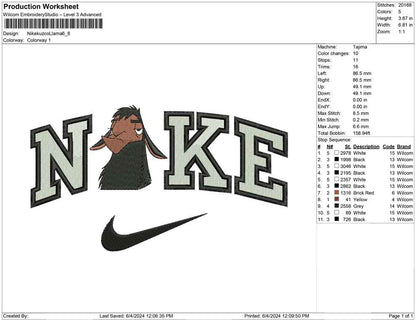 Nike Kuzco Llama