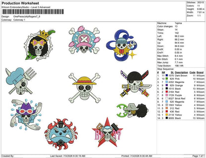 One Piece Jolly Rogers