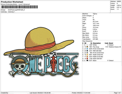 One Piece Logo with hat