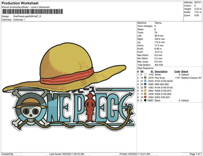 One Piece Logo with hat