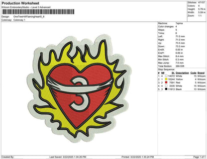 One Tree Hill Flaming Heart