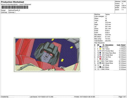 Optimus Prime panel