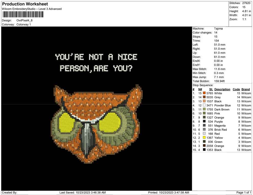 Owl pixel