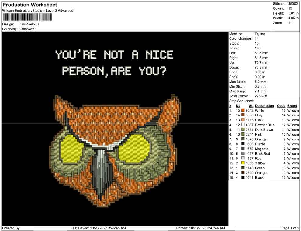 Owl pixel