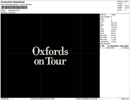 Oxfords On Tour