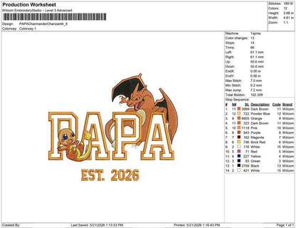 PAPA Charmander Charizard
